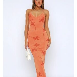 White Fox Floral Maxi Dress